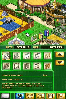 Zoo Tycoon DS (Europe) (Fr,De) screen shot game playing